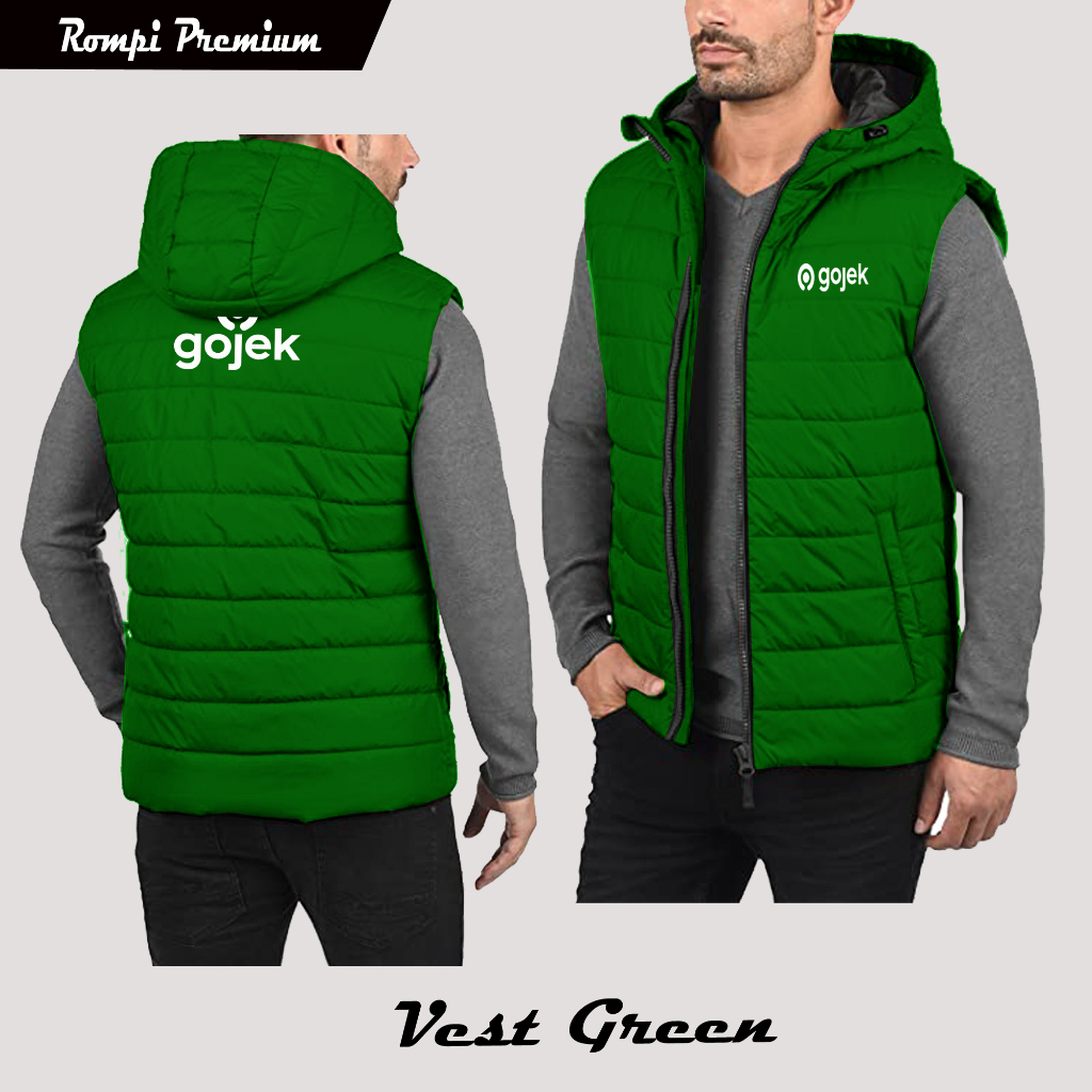 Jaket Rompi Pria/Rompi Motor/Jaket Ojol Grab/Jaket Grab/Rompi Motor Driver Ojol Grab/Rompi Hiking/Ro