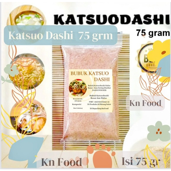 

Katsuo Dashi HALAL | Katsuobushi bubuk Dashinomoto Kaldu Ikan Ramen Udon - Katsuodashi 75 gr