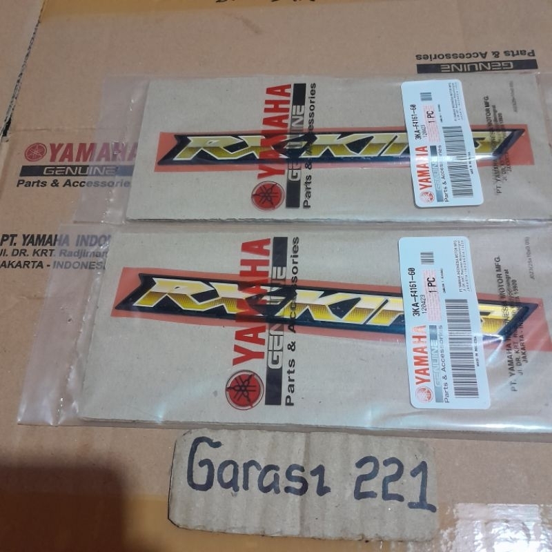 EMBLEM RX KING COVER TUTUP BOX AKI RX KING 2007 2008 PEREDAM 2PCS ORIGINAL YGP