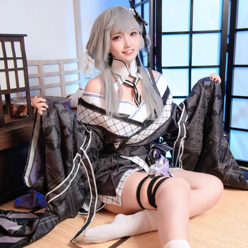 【Lolicos】Ready Vestia Zeta Kimono Vtuber Hololive ID Cosplay Costume Set Kostum Wig