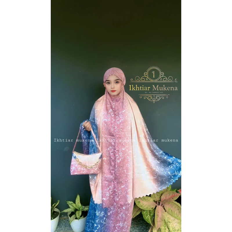 Mukena Armani Motif bunga Terbaru ikhtiar Series