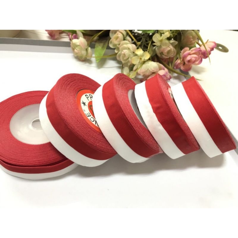 PER 1 Roll - PITA MERAH PUTIH/PITA WARNA MERAH PUTIH