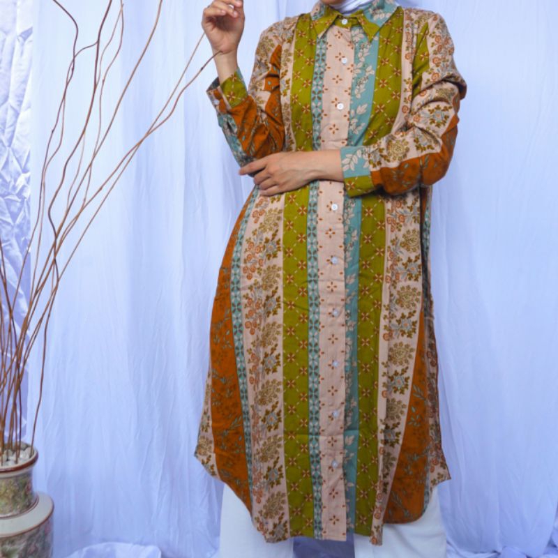 Tunik Green Pattern
