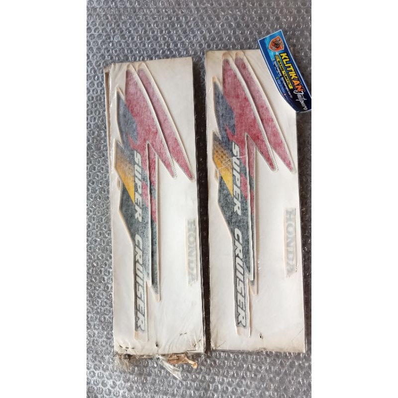 Striping Stiker Lis Body Motor Honda Tiger Tilas Tagun 1997 Silver