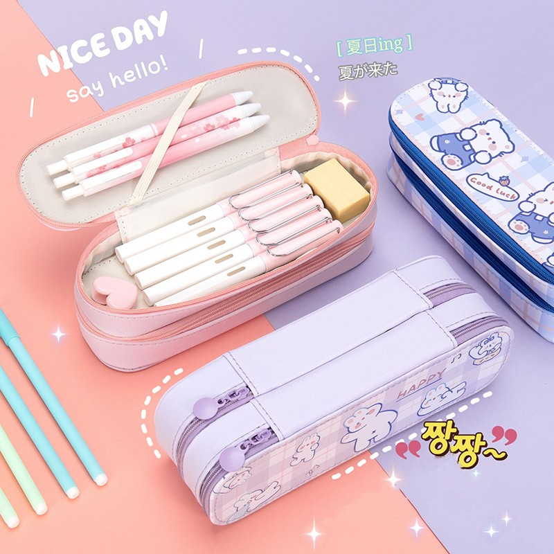 

Kotak Pensil 2 Susun Motif Kelinci Karakter Lucu Kartun Tempat Pensil Pulpen 2 Layer Korean Style
