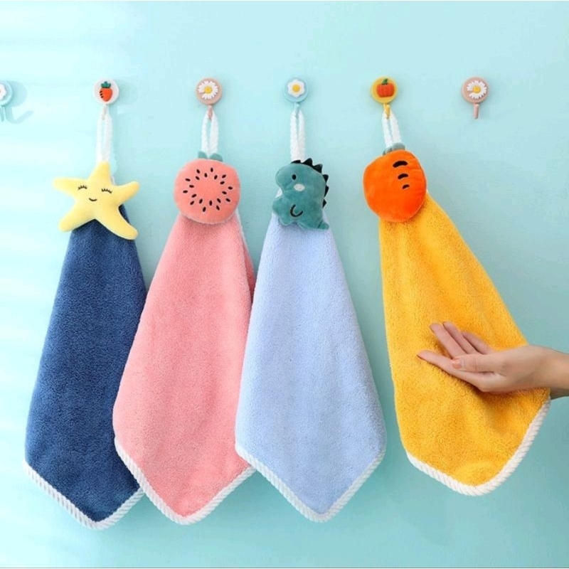 Kain Lap Tangan Gantung Handuk Serbet Karakter Lucu Unik Hand Towel