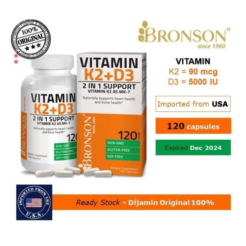 Bronson Vitamin K2+D3 Asli USA 100% Original Ampuh