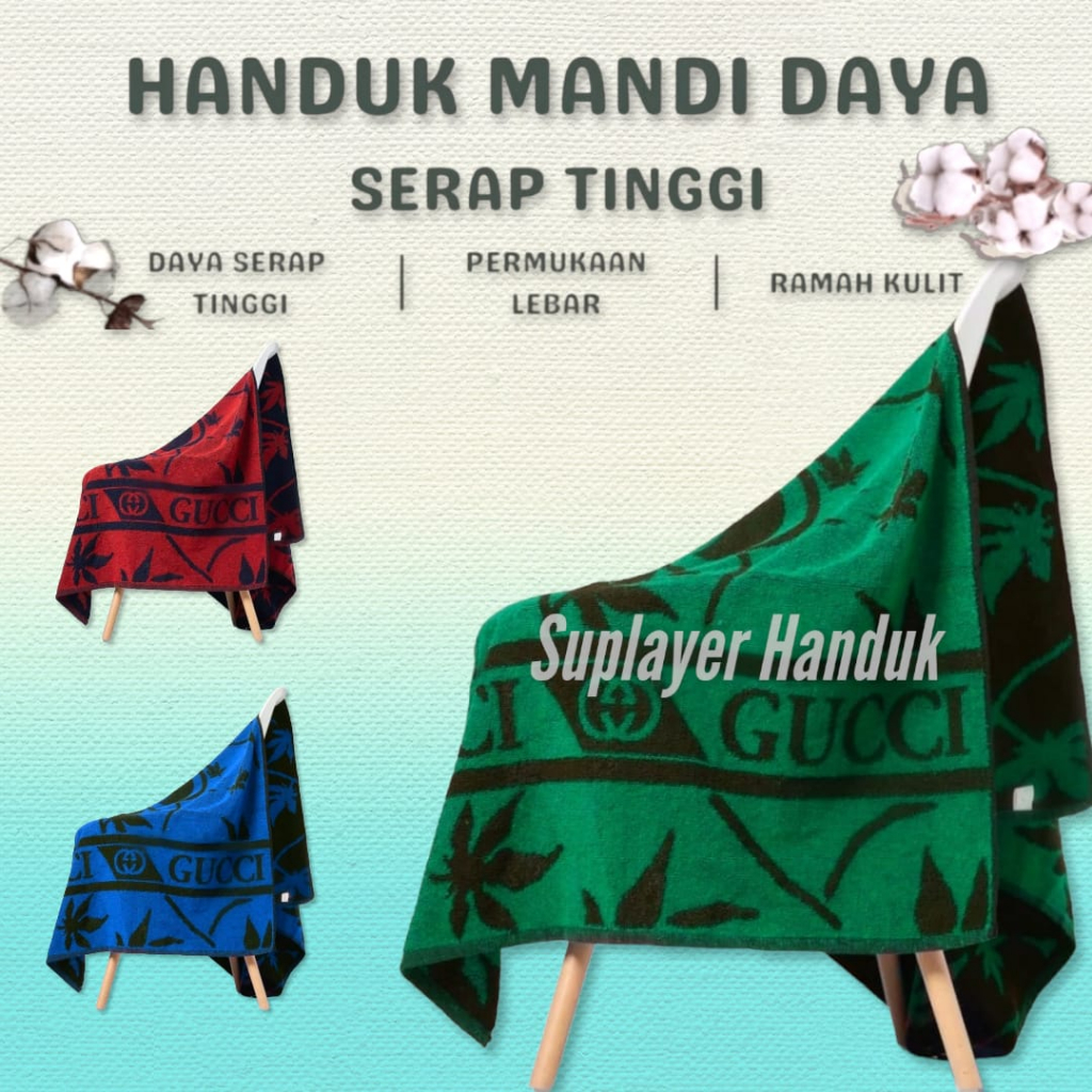 HANDUK GUCI JUMBO 80X150 / HANDUK GUCI SAKURA / HANDUK MANDI DEWASA / HANDUK DEWASA POLOS TERLARIS /