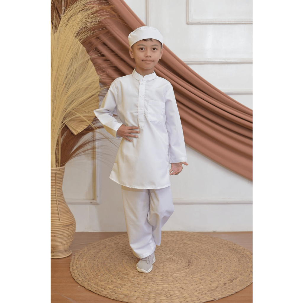 baju+Celana koko anak bonus peci. 2 sampai 11 tahun seragam sekolah baju manasik haji anak tk