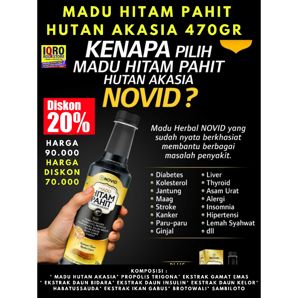 

MADU HITAM PAHIT HUTAN AKASIA 470 Gr