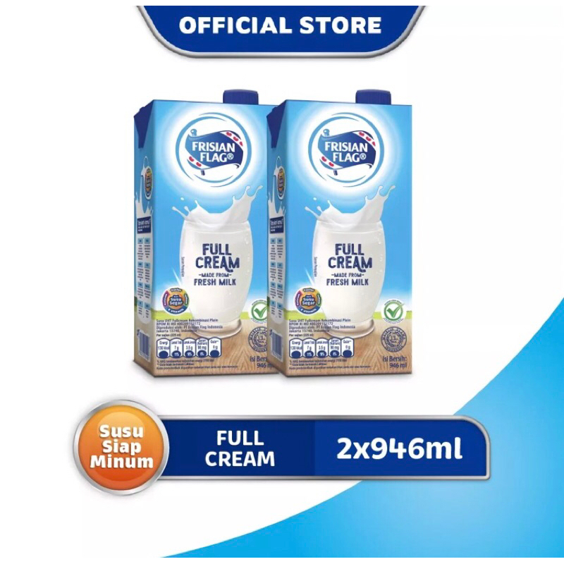 

Frisian Flag Susu UHT Full Cream 2 x 946 mL