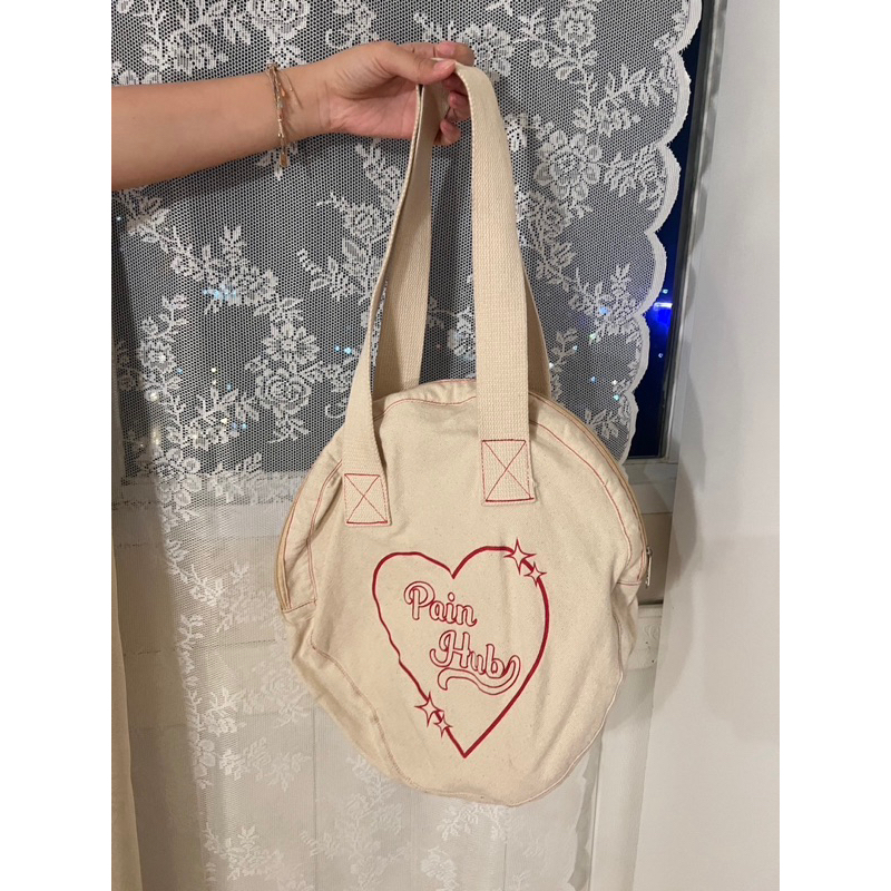 Studio Archive Round Canvas White Campus Totebag