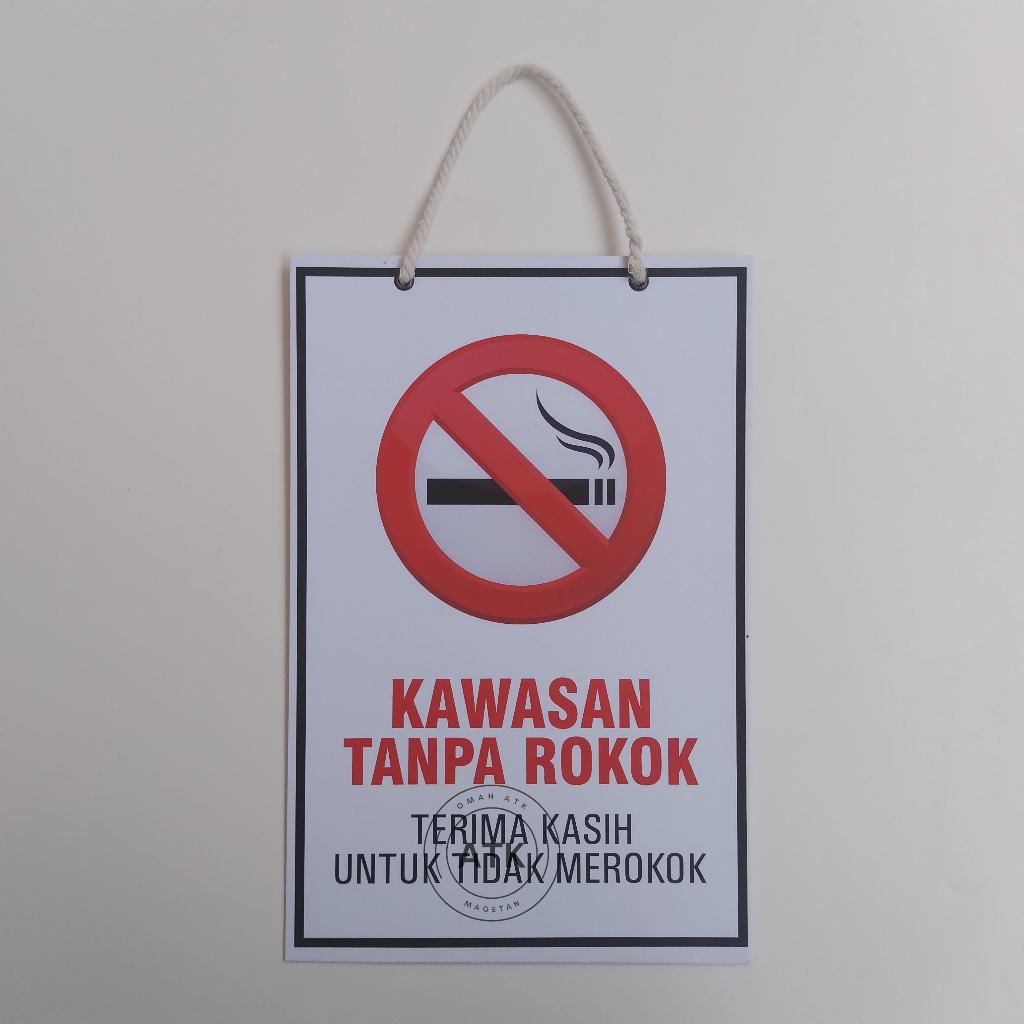 

Hard Poster Kawasan Tanpa Rokok - No Smoking Area - Area Dilarang Merokok