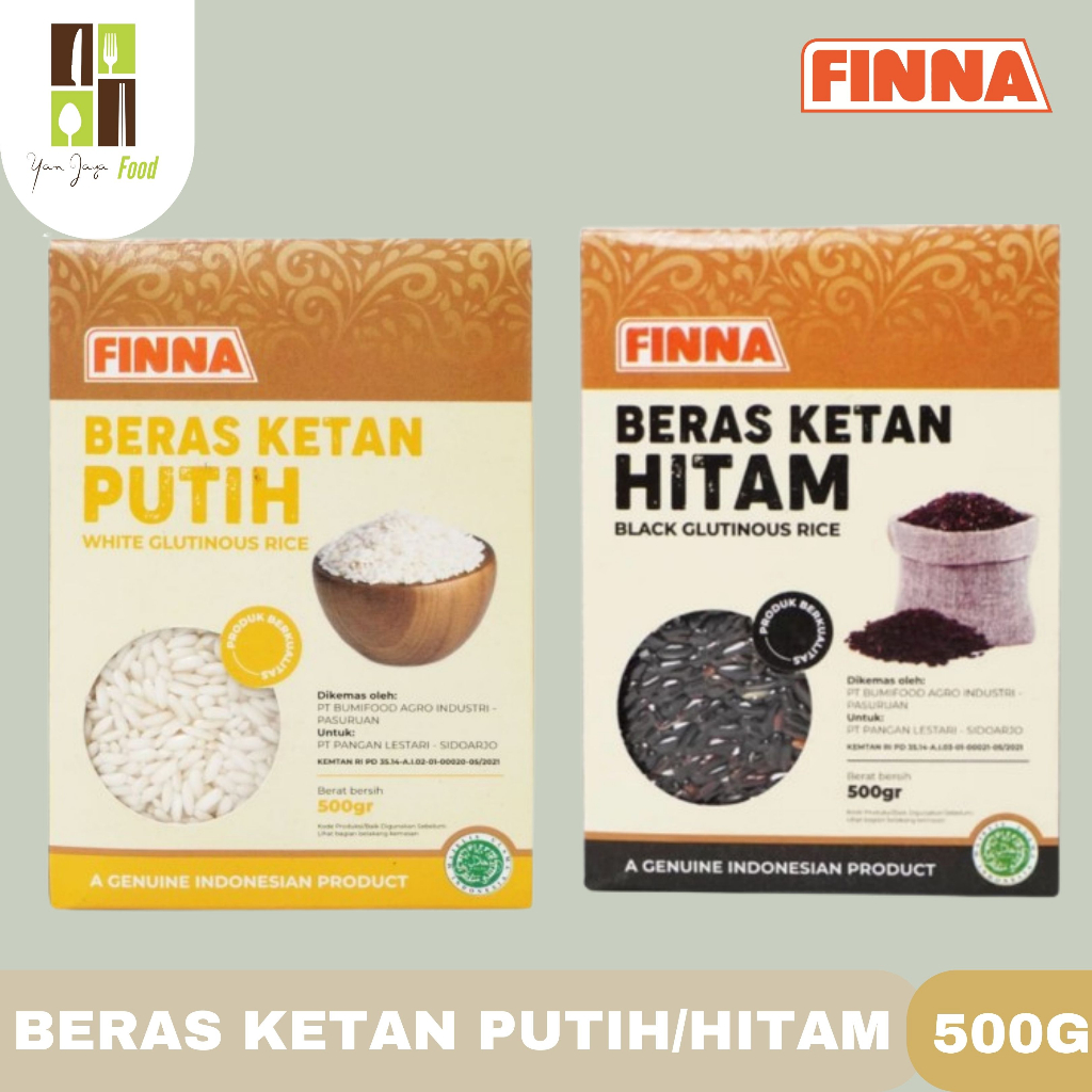 

Finna Beras Ketan Putih / Beras Ketan Hitam / Glatinus Rice / Premium / Berkualitas 500g