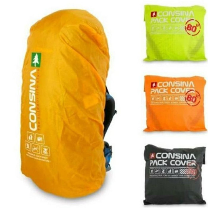 RAIN COVER BAG CONSINA 20 40 60 80 L LITER | MANTEL TAS ANTI AIR ORIGINAL ORI