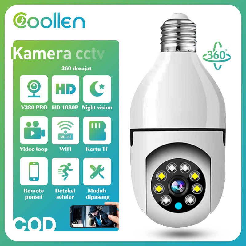 G4S kamera cctv mini 1080P ip camera penglihatan malam WiFi kamera mini 360°tanpa sudut mati suara d