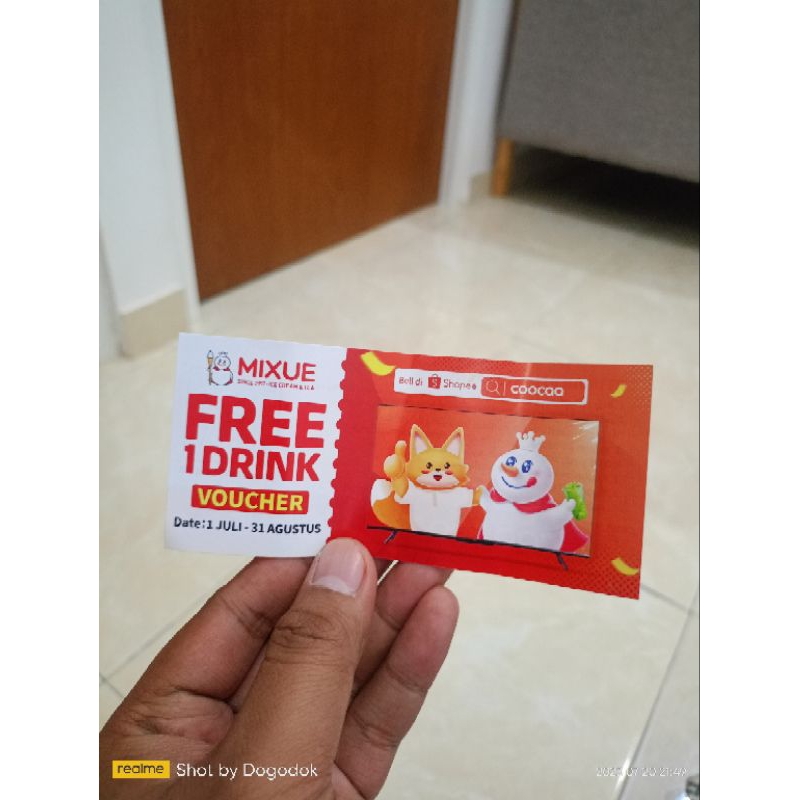 

Voucher Mixue (Coocaa x Mixue)