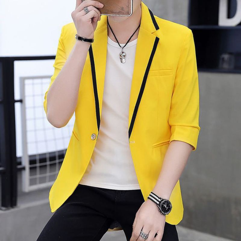 Jas Blazer Pria Korean Style Tangan 3/4