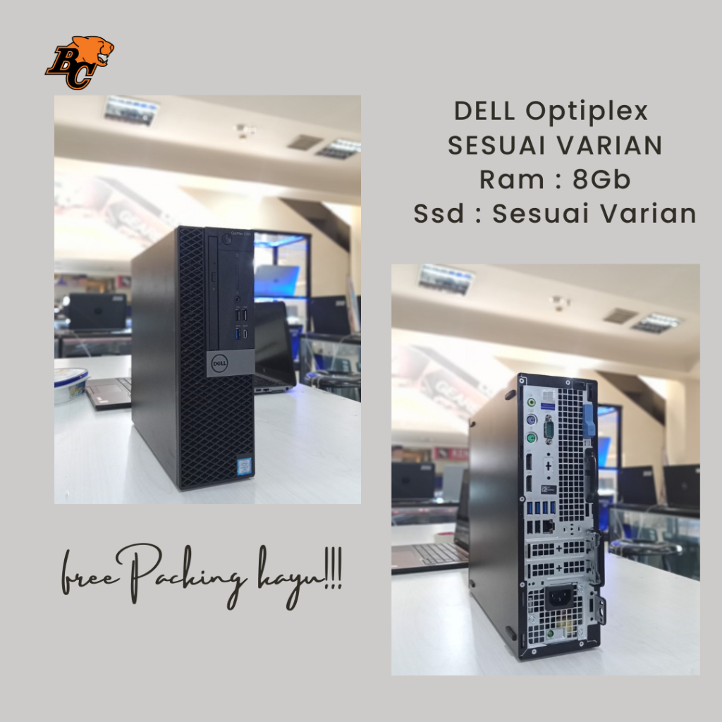 CPU BRANDED DELL OPTIPLEX 7060 CORE I5 GEN 8 RAM 8 SSD 240GB