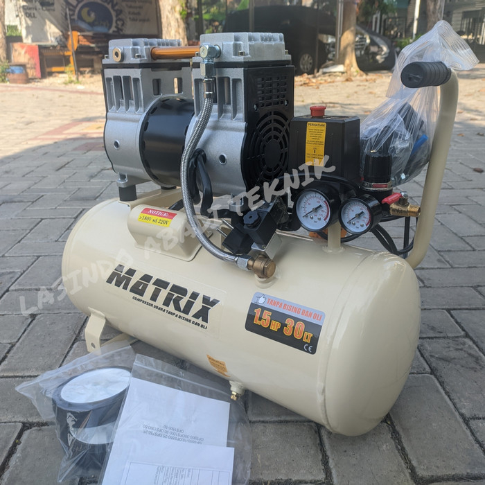 kompresor silent 1.5 hp 30 liter oilless OFS1000-30 Matrix