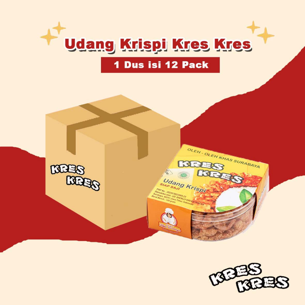 

[ 1 Dus isi 12 Pack ] Udang Krispi Kres Kres Asli Surabaya