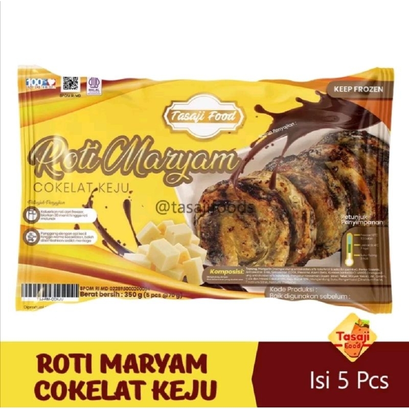 

Baru! Cane Coklat Keju isi 5pcs Tasaji Foods/ prata roti maryam khas arab frozen food bogor cemilan beku murah enak