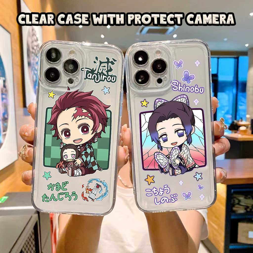 Clear Case Softcase Bening Tebal Casing All Type Hp OPPO RENO 3 RENO 4 RENO 4F RENO 5 RENO 5F RENO 6 RENO 7 RENO 7Z RENO 8 RENO 8Z RENO 8T [Kimetsu Chibi]