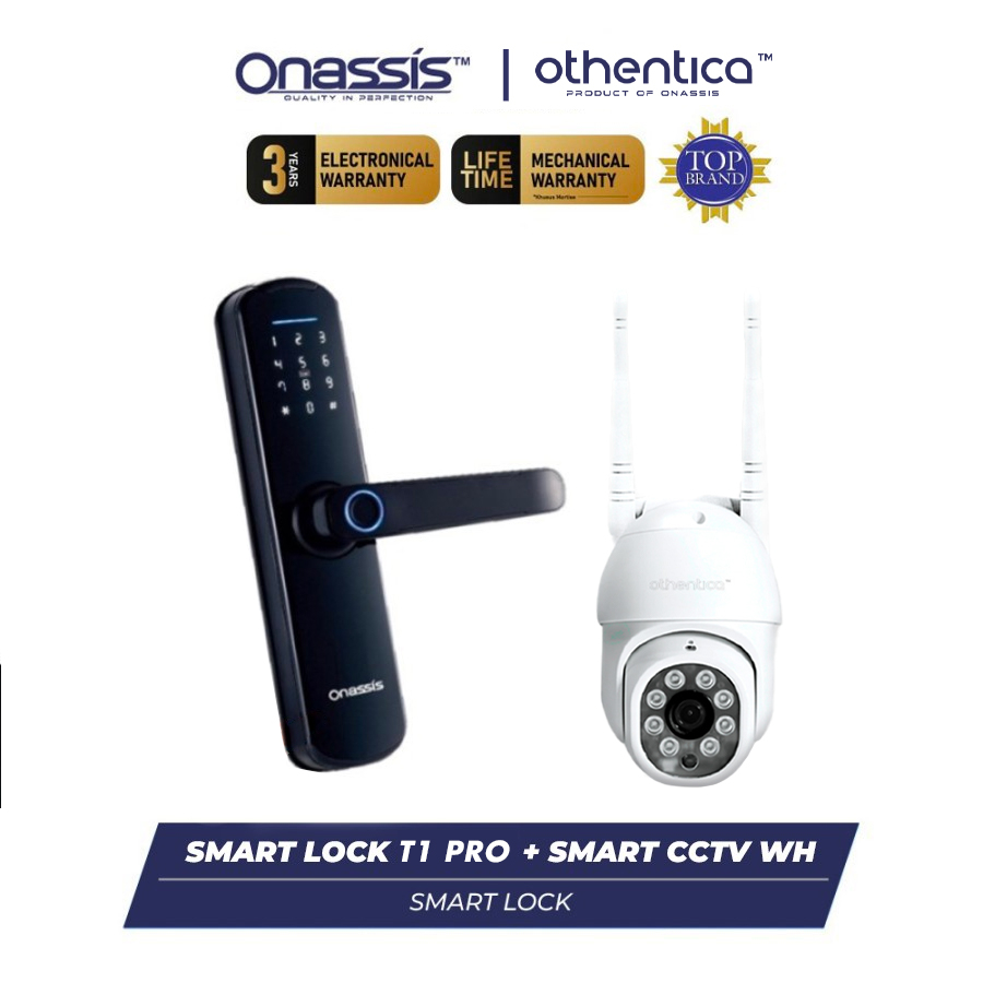 Onassis Smart Bundling Smart Lock T1 Pro Wifi & Othentica CCTV Outdoor