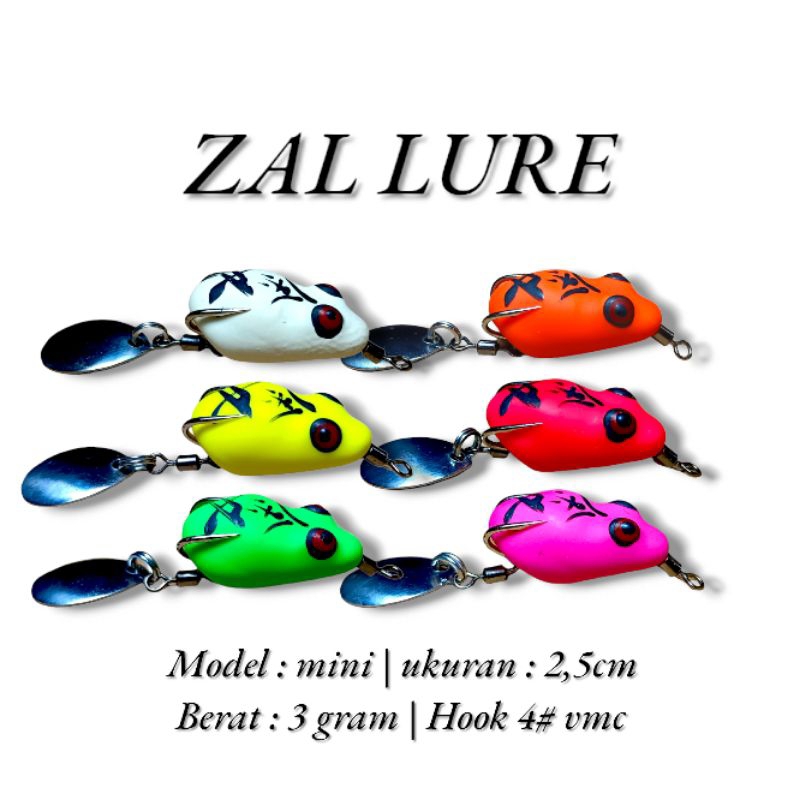 6pcs soft frog mini zal lure ukuran 2,5cm. umpan casting gabus