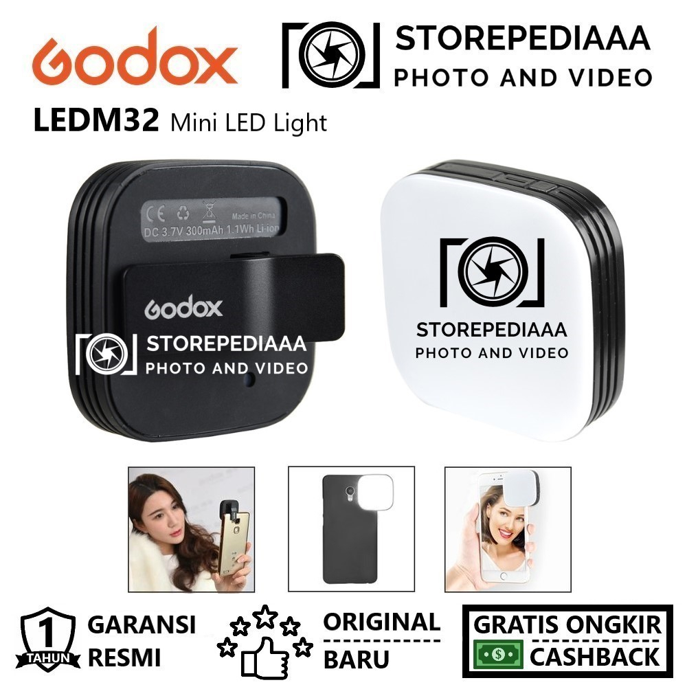 Godox LEDM32 Mini LED Light for Smartphone LEDM 32 LED M32 LED 32