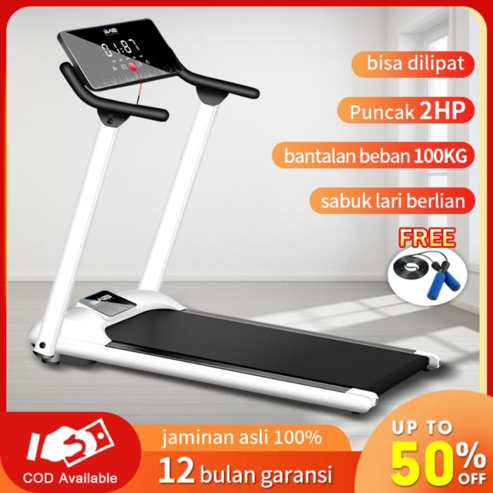 Ready JF Treadmill Elektrik Tredmil Listrik 2.0 Mesin Lari Olahraga Gym Fitness Cardio Alat Fitness 