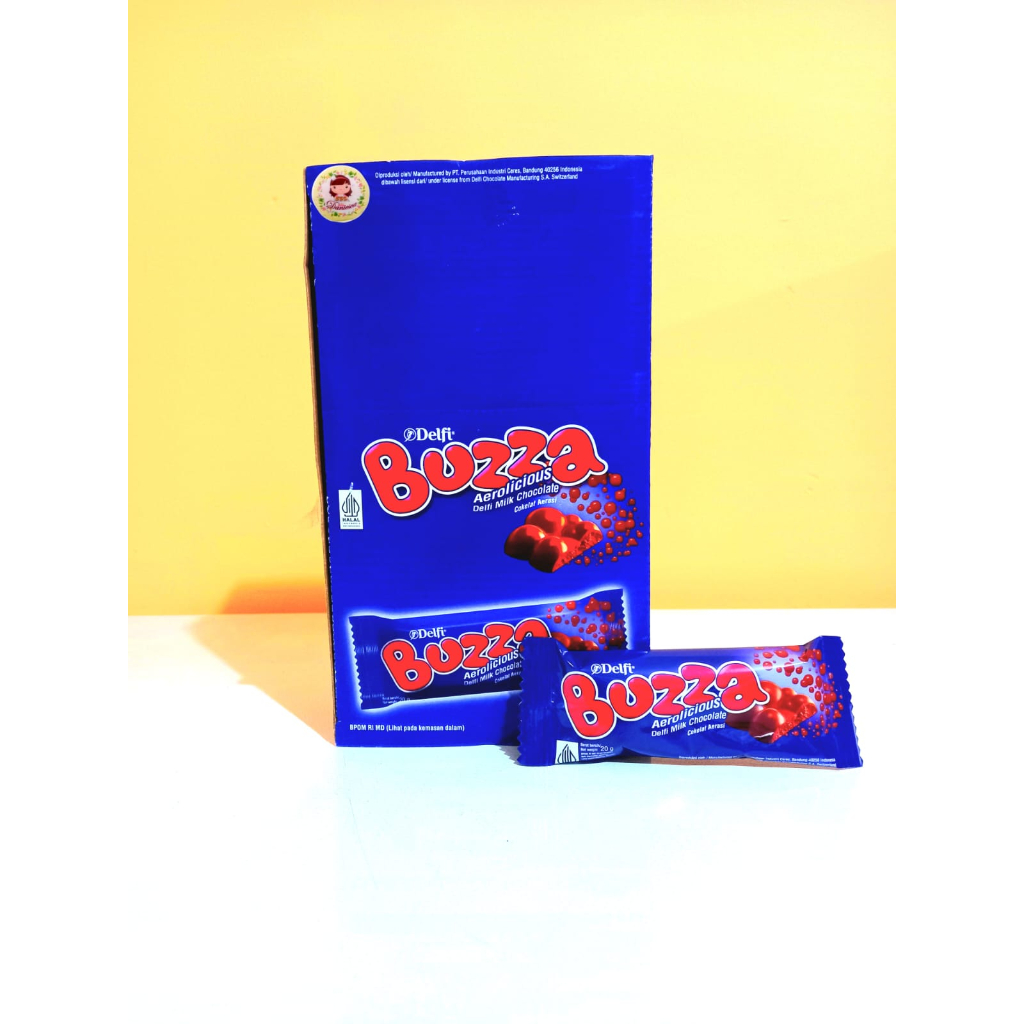 

.Coklat Import I Sekotak Delfi Buzza Aerolicious Milk Chocolate isi 24 Halal BPOM (ds bgr)