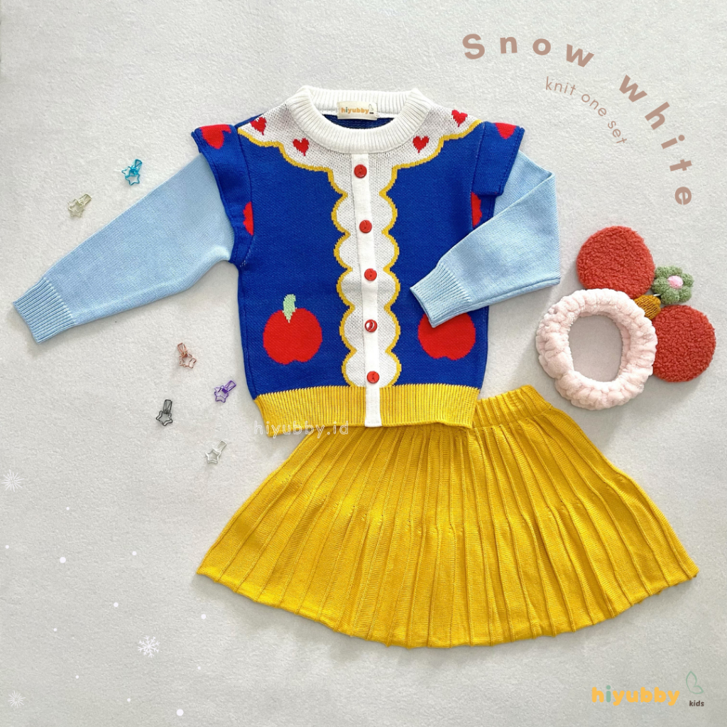 HIYUBBY KIDS - SNOW WHITE - one set anak perempuan / setelan anak perempuan / baju snow white anak /