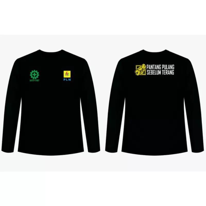 KAOS PLN PANTANG PULANG SEBELUM TERANG LENGAN PANJANG/T-SHIRT PLN LENGAN PANJANG