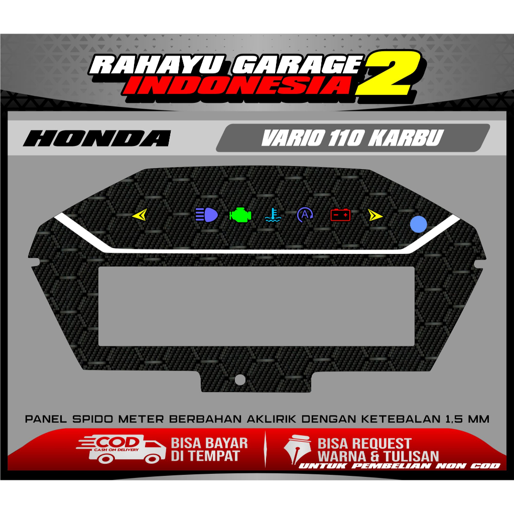 papan speedometer custom vario 125 dan 150 panel spido meter custom vario 125 dan 150