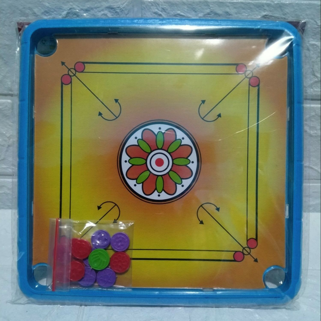 Karambol Mini Mainan Anak Karambol Mainan Ukuran 20cm..Mainan Anak Jadul Papan Karambol kecil