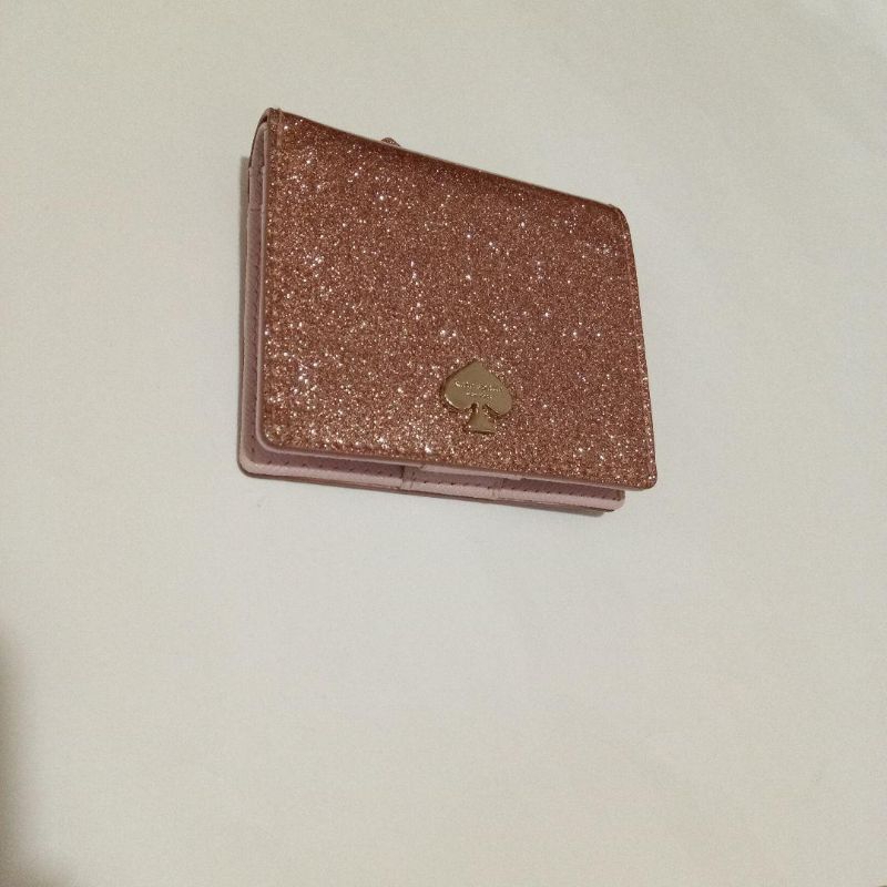 Kate Spade Small Wallet Glittery Pink Original Preloved