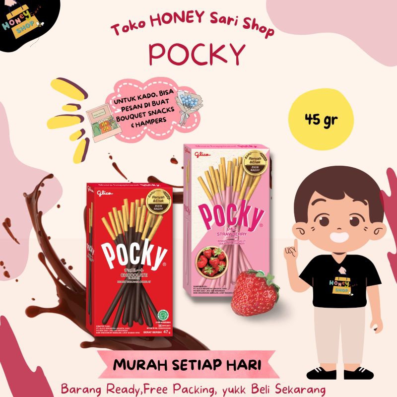 

Pocky POCKY rasa COKLAT DAN STROBERI