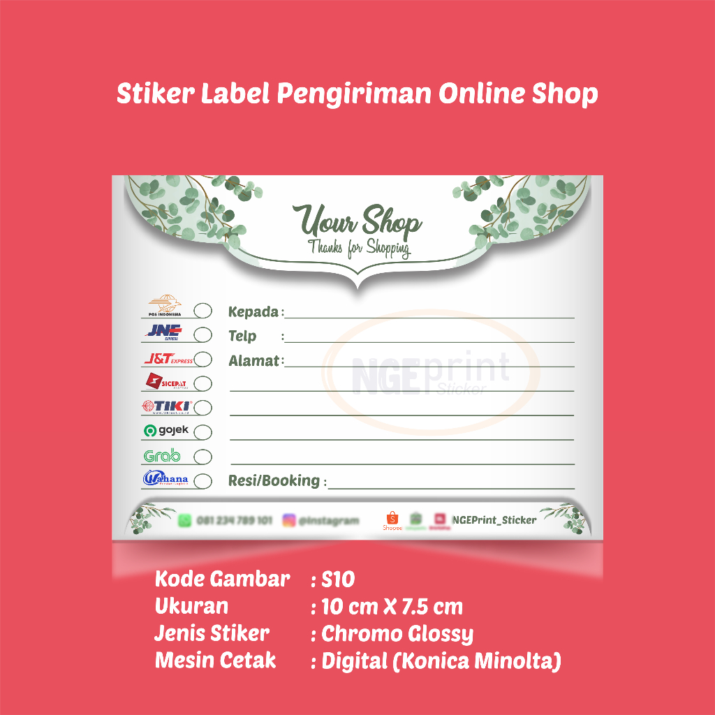 

Stiker Label Pengiriman Online Shop Bagian 2