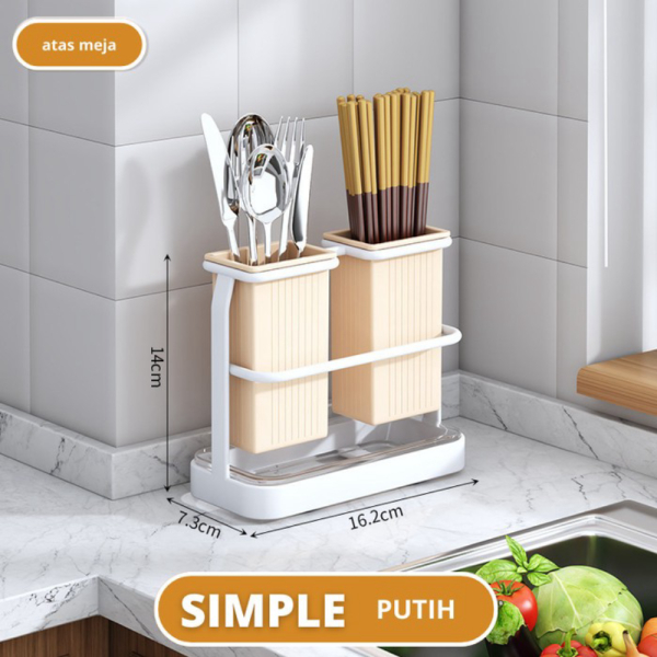 

Jual Halu Rak Sendok Garpu Pisau Dengan Tirisan Cultery Holder HRM150 - 152 Putih Limited