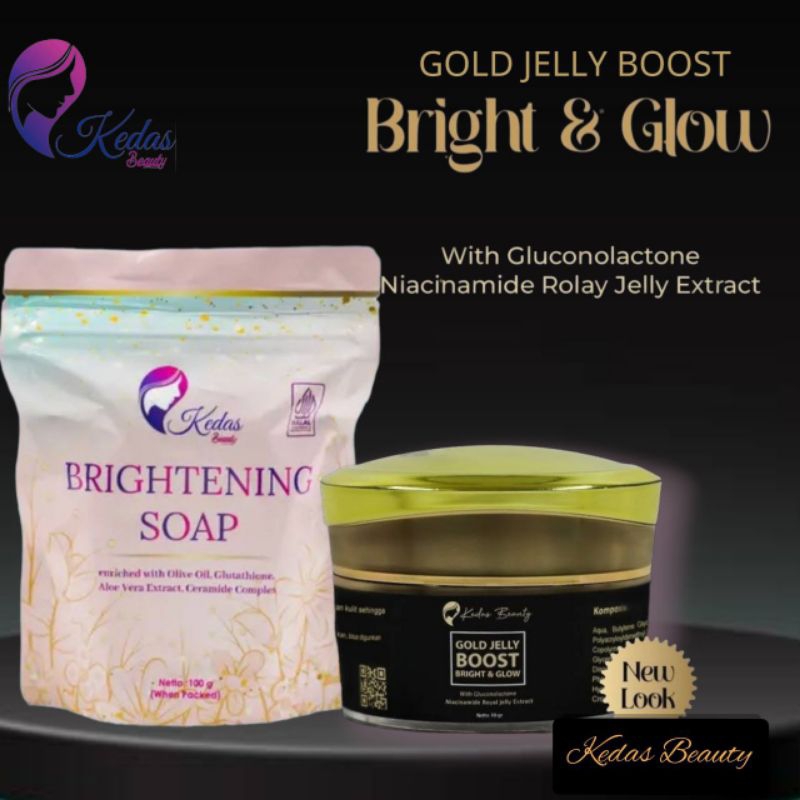 Kedas beauty paket wajah (1pcs gold jelly & 1pcs sabun) | kedas beauty original bpom
