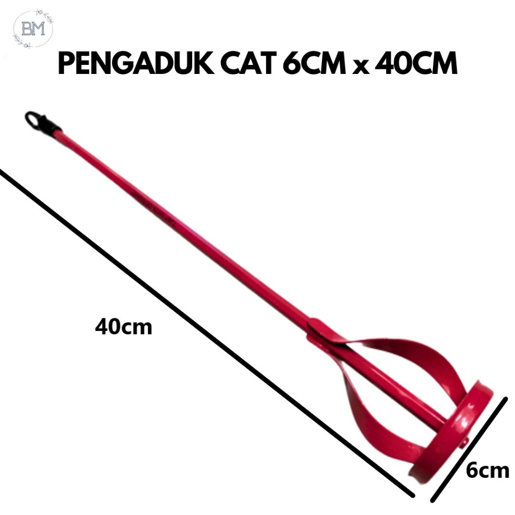 Pengaduk Cat 60 x 400 mm Tjap Mata Tongkat Mixer Semen 6 x 40 cm BMS