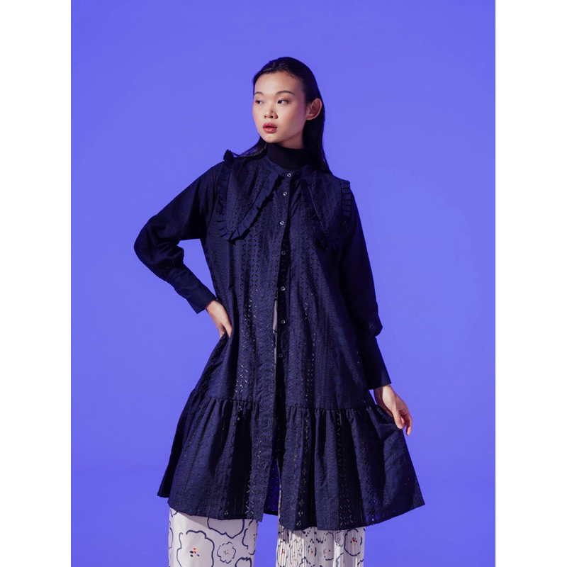 Agnia Tunic Navy Aleza Label