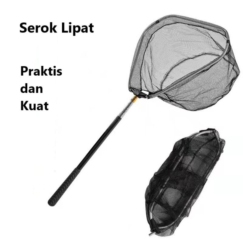 Serok ikan lipat / Jaring lipat / Serokan lipat segitiga dan bundar