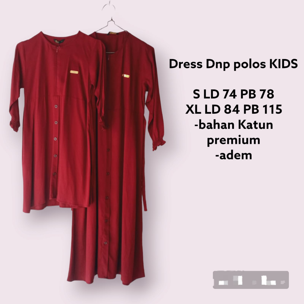 DRESS DNP KIDS POLOS, DRESS DNP KIDS ANAK