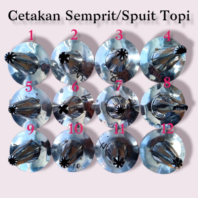 Spuit TOPI Kue Kering spuit semprit lokal topi churros kue semprit sagu dekorasi kue ultah