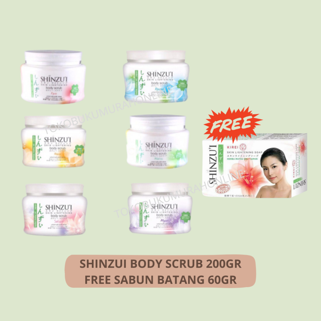 Lulur shinzu'i 200g free sabun batang 60g / Lulur / shinzu'i