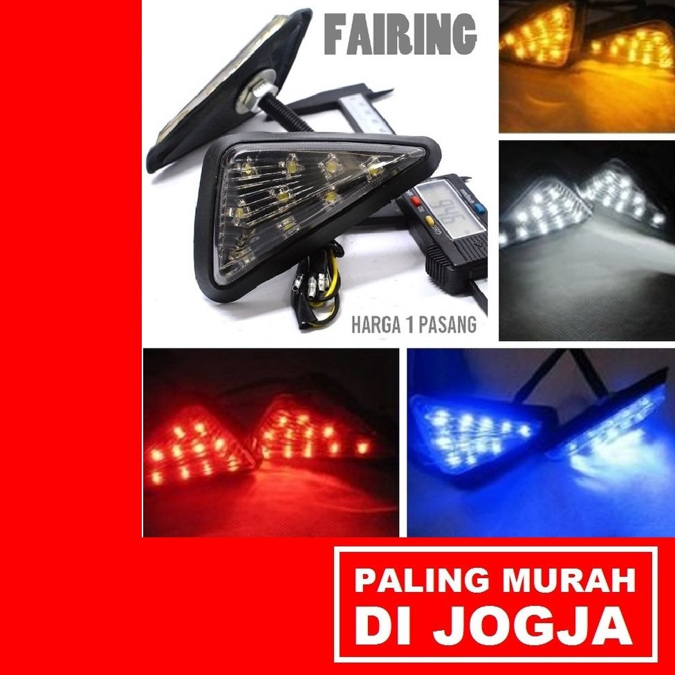 Lampu sein assy sen segi tiga universal semua motor sport fairing set 2 pcs riting ritting reting ni