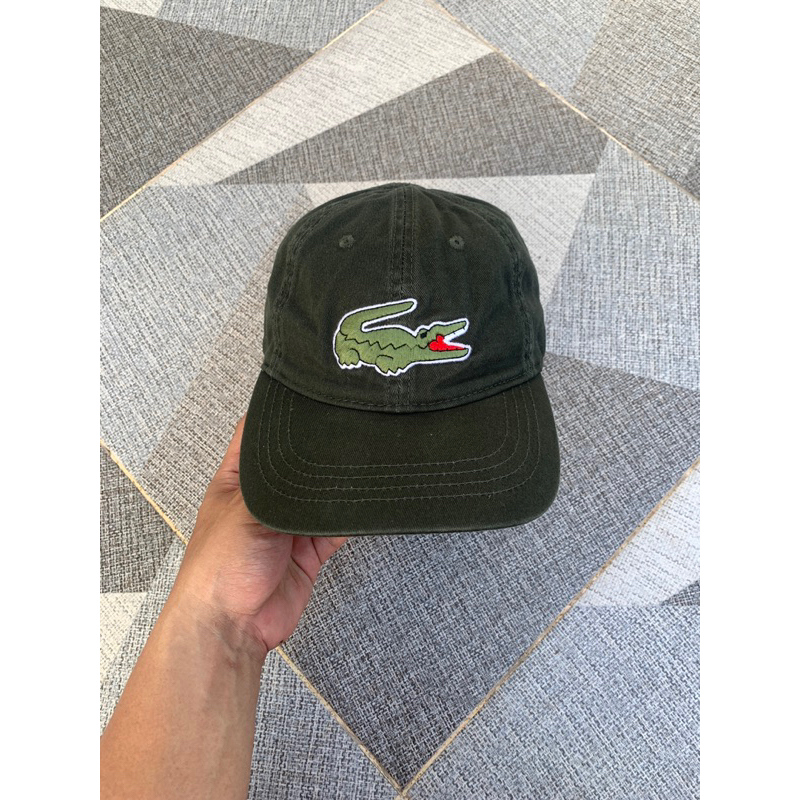 topi cap lacoste second green army