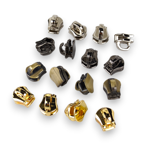 Kepala Resleting Tas Gundul Gigi Besi/ Kepala Zipper Ukuran 3